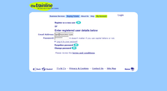 Screenshot of the offending login screen, showing the login link lost within the noise