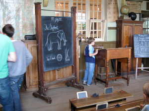 Photograph of the interior of the school building