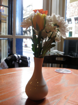 Flowers on a table