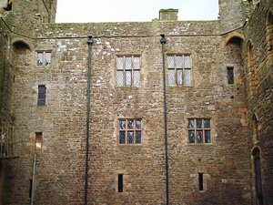 Bolton Castle: Photograph of the western range taken from within the courtyard