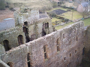 Bolton Castle: Photograph the northern range taken from the top of the south-west tower